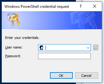 powershell prompt for credentials