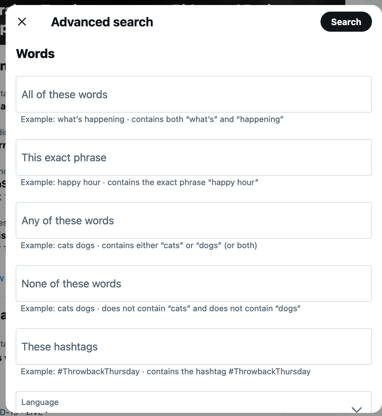 Twitter advanced search 1
